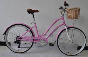 Wholesale CE standard hi-ten steel 26 inch elegant city bike for lady with Shimano 6 speed from china suppliers