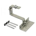 Polished Stainless Steel Adjustable Solar Roof Hooks Screw Installation