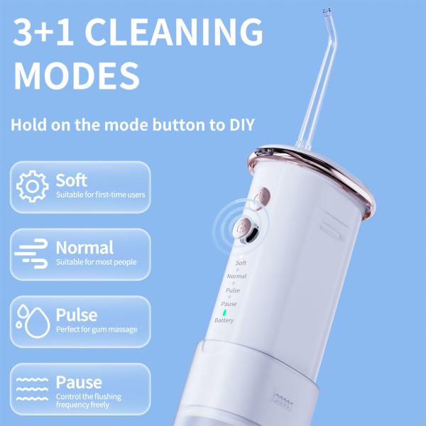 Household Oral Irrigator Cordless Water Flosser Teeth Cleaner 30PSI - 110PSI