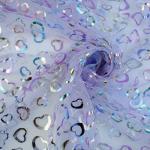 Birds Pattern Flower Lace Soft Tulle Fabric Adhesive Sequins