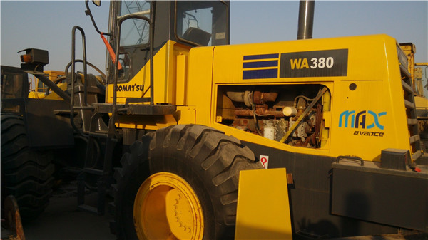 secondhand wheel loader komatsu, used Komatsu loading machine, WA380 wheel loader supplier