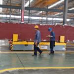 Motorized 30 Tons Material Transfer Cart Fabricated Beams Rail Powered
