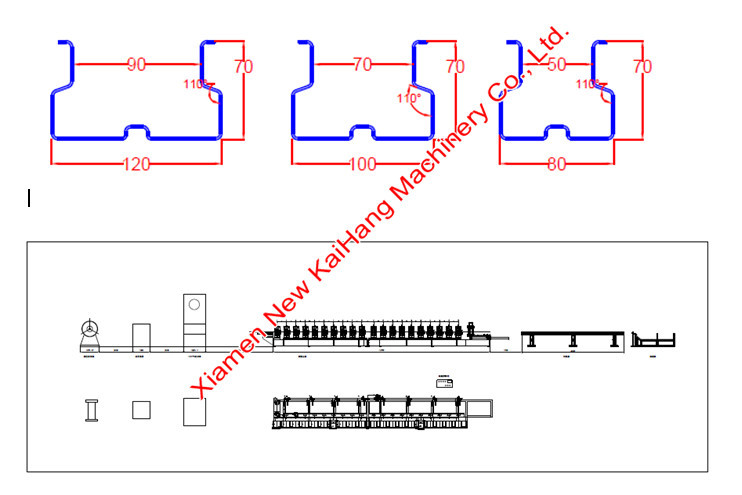 Cross Beam roll forming machine, Fluted Box Beam, storage racking interlock beam