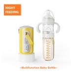 Glass Formula Mixing Baby Bottle 240ml Customized With Silicone Dispenser