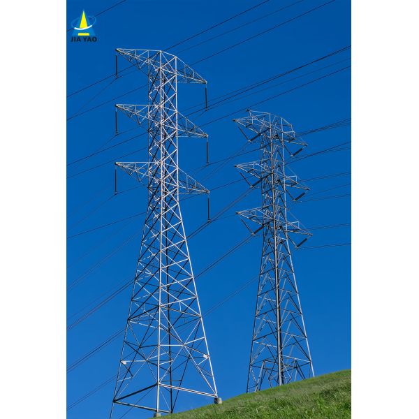 110 Kv Tower Galvanized Flanged Big Power Line Towers Single Tube Transmission Line Monopole Tower