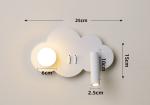 Bedroom bedside reading wall lamp creative full acrylic ball eye protection