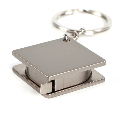 New Arrival Measuring Tools Stainless Steel Retractable Ruler Tape Measure Keychain Key Ring Gauging Tools Keyring Pull Ruler