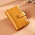 Minibook Oil Wax Leather Vintage Wallet for Women Short Genuine Leather Coin