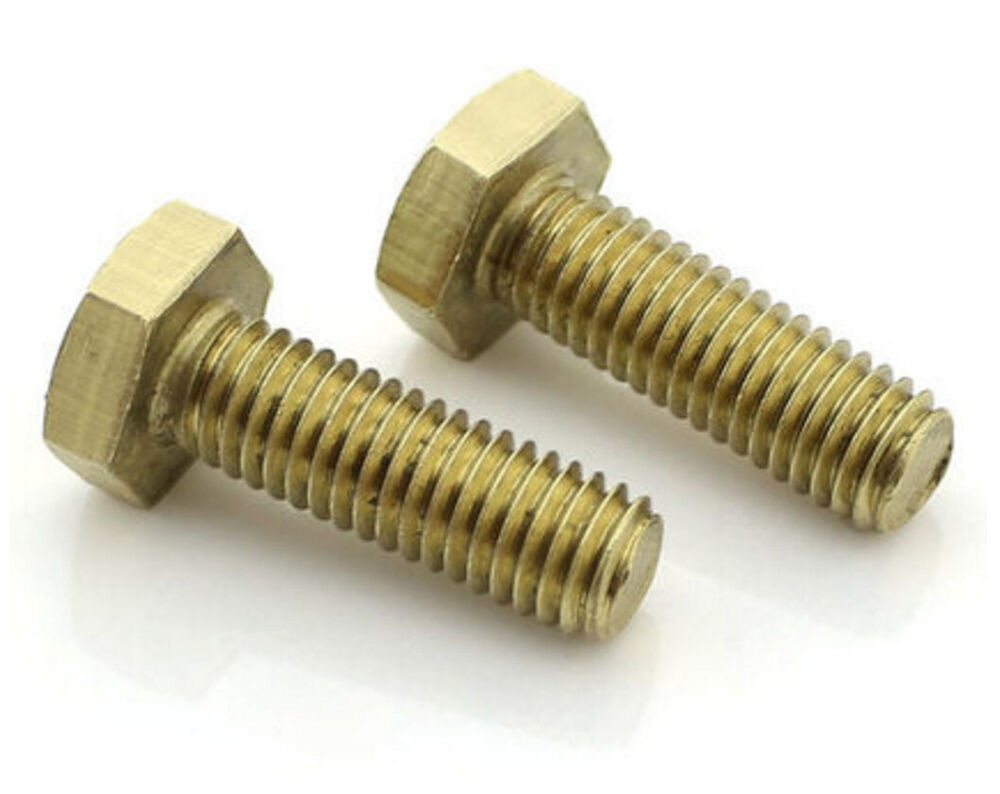 Din 933 Iso 4017 Hex Head Cap Screw Brass M3 - M20 Fully Threaded