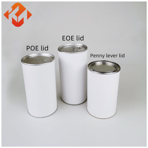 Peel Off Lid Easy Open Cylinder Kraft Paper Canister Can Cardboard Tube Paper Packaging Custom Design