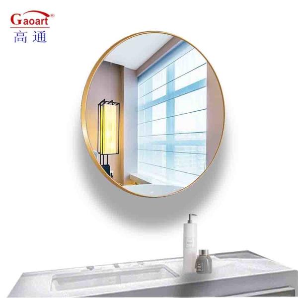 Large Bathroom Wall Mirror with Aluminium Alloy Frame and Glass Mirror in Black