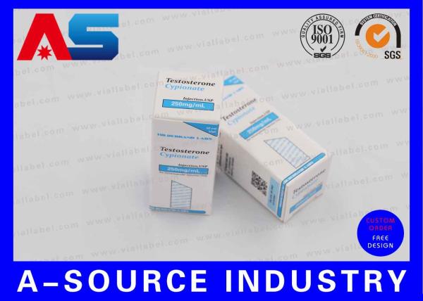 Bodybuilding Undecanoate Glossy 10ml Vial Boxes , Medicine Glass Vials With