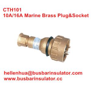 Wholesale 10A/16A marine brass plug&amp;socket CTH101 high current brass electrical plug in bulk from china suppliers