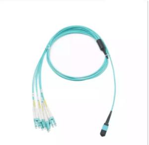 Wholesale OM3 8 Cores MPO to LC Duplex Fiber Patch Cord from china suppliers