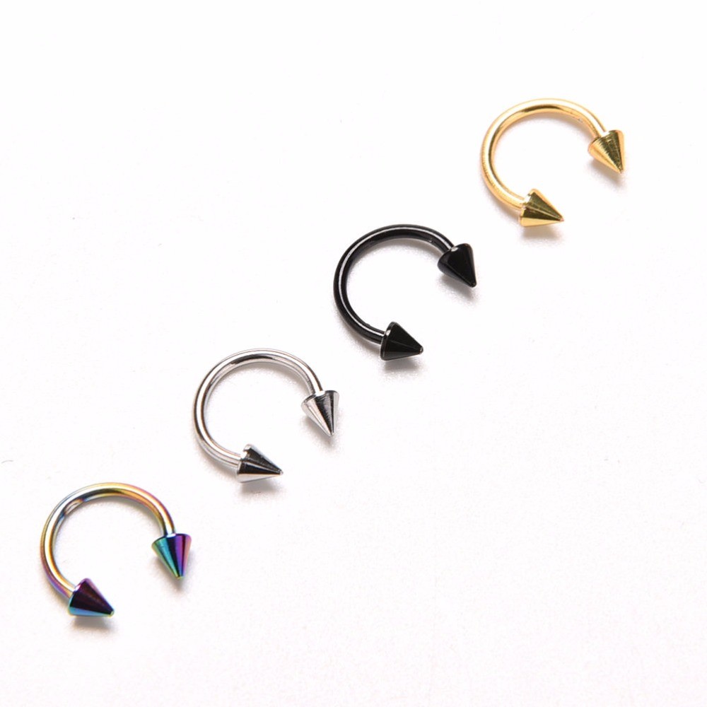 Steel Circular Barbell Nostril Nose Ring Piercing Ball Horseshoe Rings Horseshoe Earring Cartilage Earring Sexy