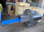 Blue Conveyor Industrail Frozen Buffalo Meat Slice Cutting Machine Portion
