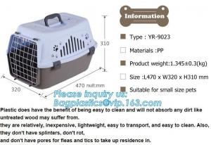 China Transport Box Pet Air Box Travel Carrier Cages Portable Plastic Dog Carrier, Dog Box Cages------Durable Plastic Aviation on sale
