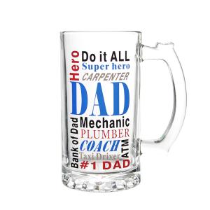 Wholesale Custom Oversized Festive Glass With Handle German Wheat Beer Mug Glass Gift from china suppliers