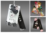 Custom full color printed paper card garment clothing swing hang tag