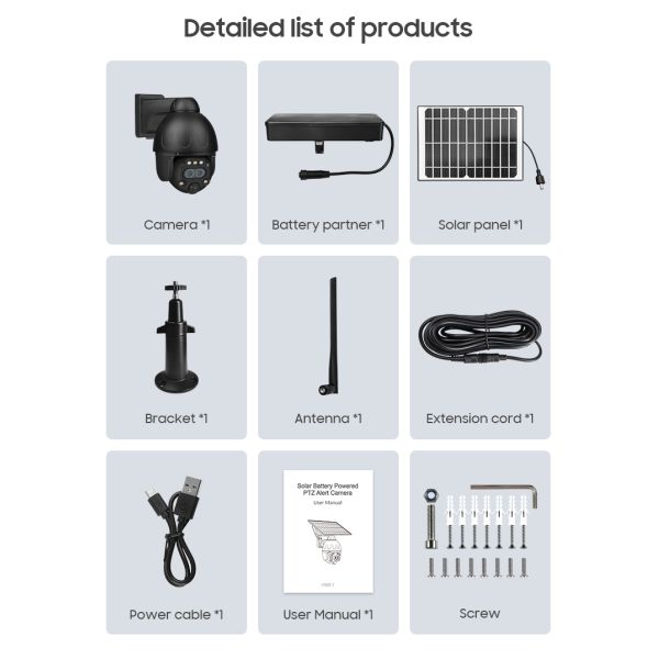 Ubox App Supported Advanced 4G Solar Camera 6MP With Two Way Audio