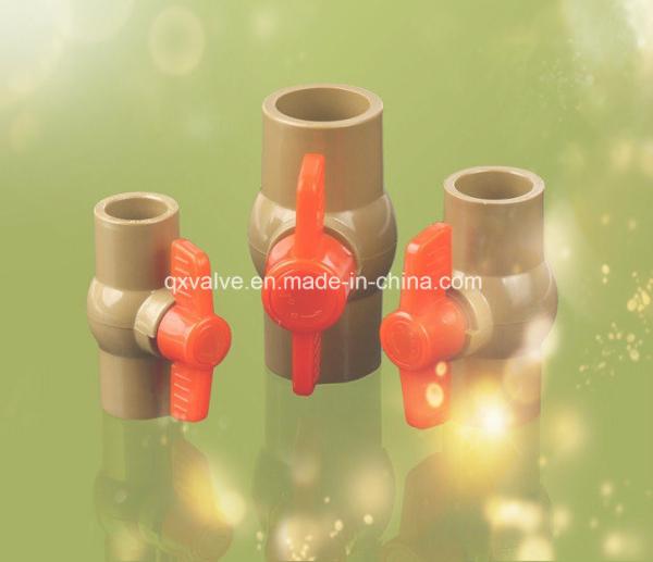 Low Temperature Socket PVC Ball Valve for 11/4" Brown Water Pipe in Brazil