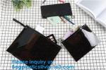 Transparent Pvc Slider Zipper Bag With Blue Side Gusset,Bottom Gusset Cosmetic