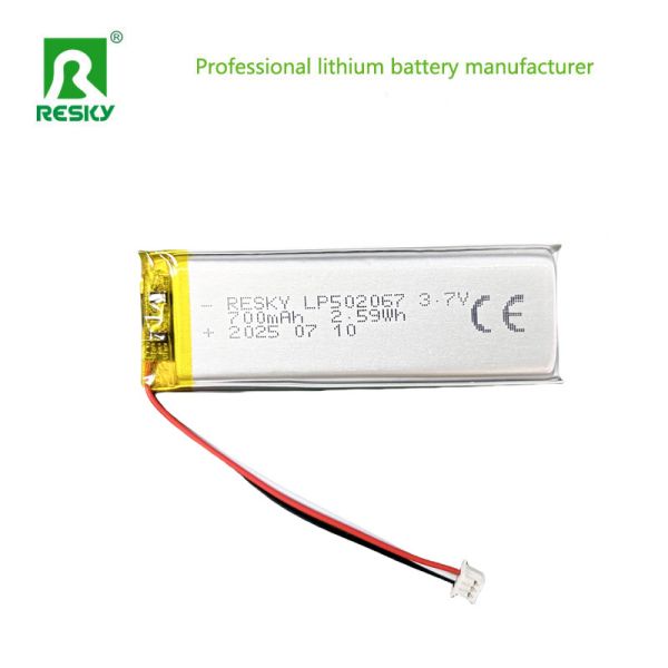 Power Lithium Battery 502065 3.7V 700mAh Rechargeable Battery Cell For Smart Watch