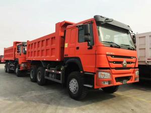 Wholesale 336HP SINOTRUK HOWO 6X4 dump truck tipper with red color from china suppliers