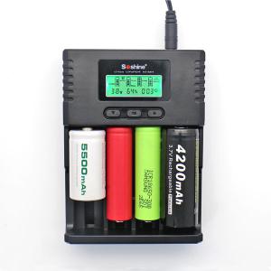 Wholesale Soshine H4 LCD Charger for Li-ion/NiMH/ LiIFePO4 battery 14500 18350 18650 26650 AA AAA C from china suppliers