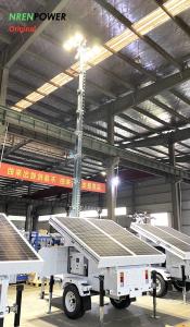 Wholesale mobile solar lighting tower-4x435W solar panel powered-8x200AH batteries-9m hydraulic mast tower from china suppliers