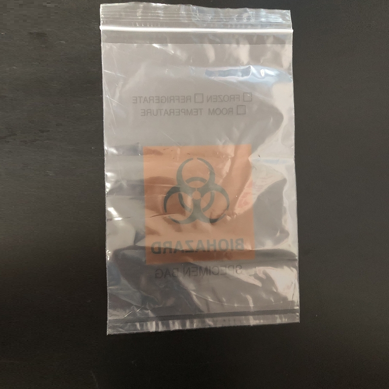 6*9 LDPE k  Pathology transport envelope medical  lab biodegradable biohazard trash collection  specimen bag with pouch
