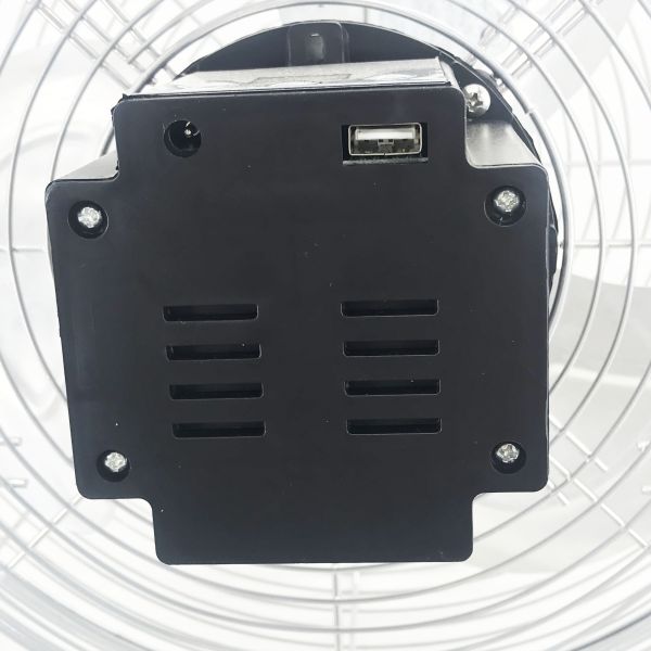 DC Brushless Motor Electric Rechargeable Solar Ground Fan With Usb And Solar Panel