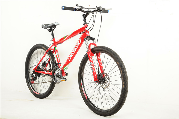 Cheap hydraulic disc brake Shimano 21 speed 26 inch steel mountain bicycle with 36 hole spoke wheel