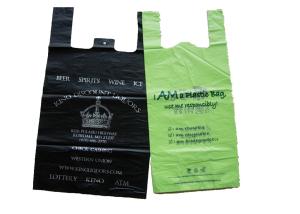 Wholesale Printed HDPE / LDPE / LLDPE Plastic Shopping Bag With Die Cut Handles from china suppliers