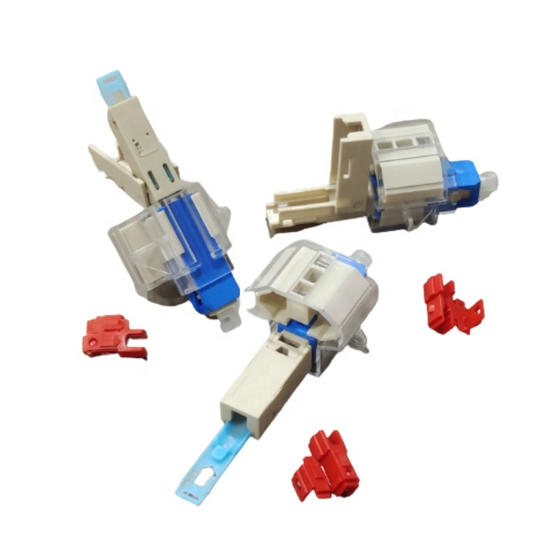SC UPC Drop Cable Field Termination Fiber Optic Quick Connector with Snap-on Boot Type