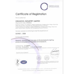 LUXTRONIC LIGHTING LIMITED Certifications