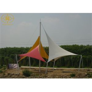 PVDF Membrane Structure Construction Hot Dip Galvanized Steel For Landscape