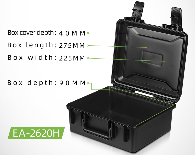EA-2620H Plastic Tool Storage Case 295x266x142mm Customizable