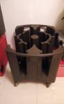 Heavy Duty Brown Plastic Adjustable Plate Cart | Dish Caddies