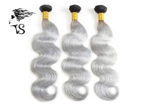 Wholesale Grey Ombre Hair Extensions 3 Bundles , Brazilian Virgin Hair Extensions Grade 7A from china suppliers