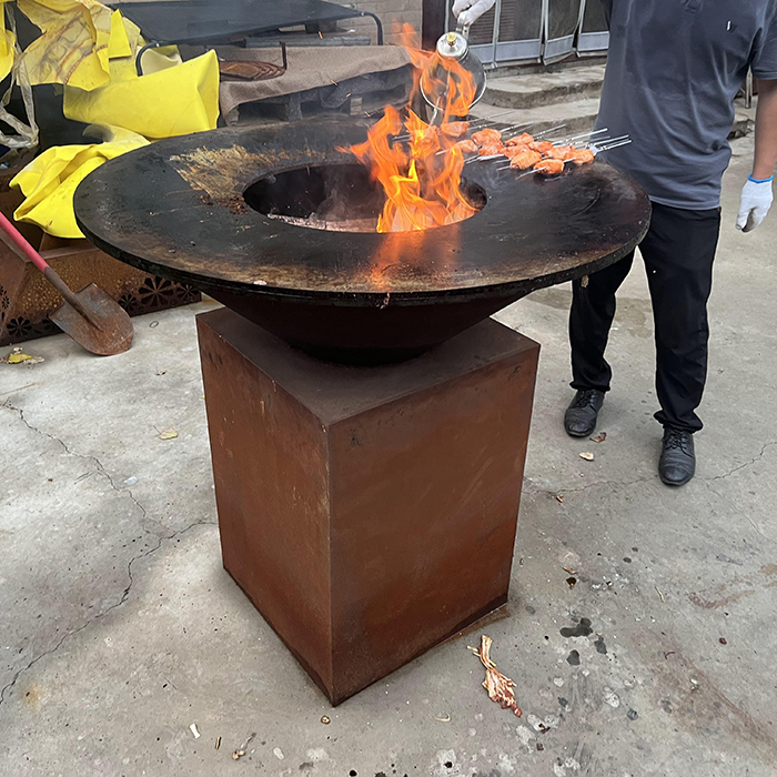 durable corten steel barbecur grill