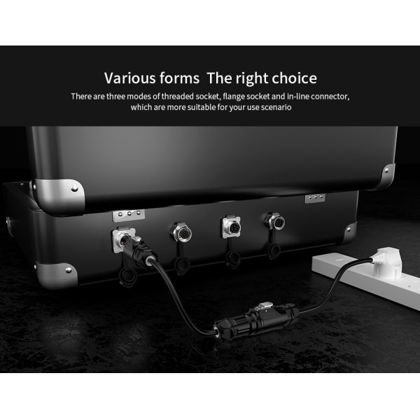 Cnlinko Connector M16 IP68 Waterproof Outdoor Led Lighting Connector 3 Pin Extension Wire Industrial Connector