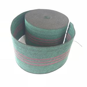 China 40% elongation high strength polyester webbing strap width 8cm green color on sale