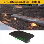 Outdoor garden hardscape lighting, low voltage hardscape light, led deck & step