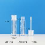 Wave Transparent Lip Color Empty Tube Glass Glaze 5ml Cosmetic Packaging