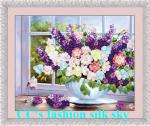2017new style,silk embroidery,Needlework,DIY DMC Cross stitch,Sets For