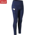 Womens High Waist Gym Leggings Custom Yoga Pants With Phone Pocket