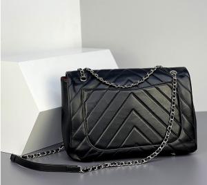 Wholesale Black PU Shoulder Bag 34cm 22cm One Shoulder Messenger Bag from china suppliers
