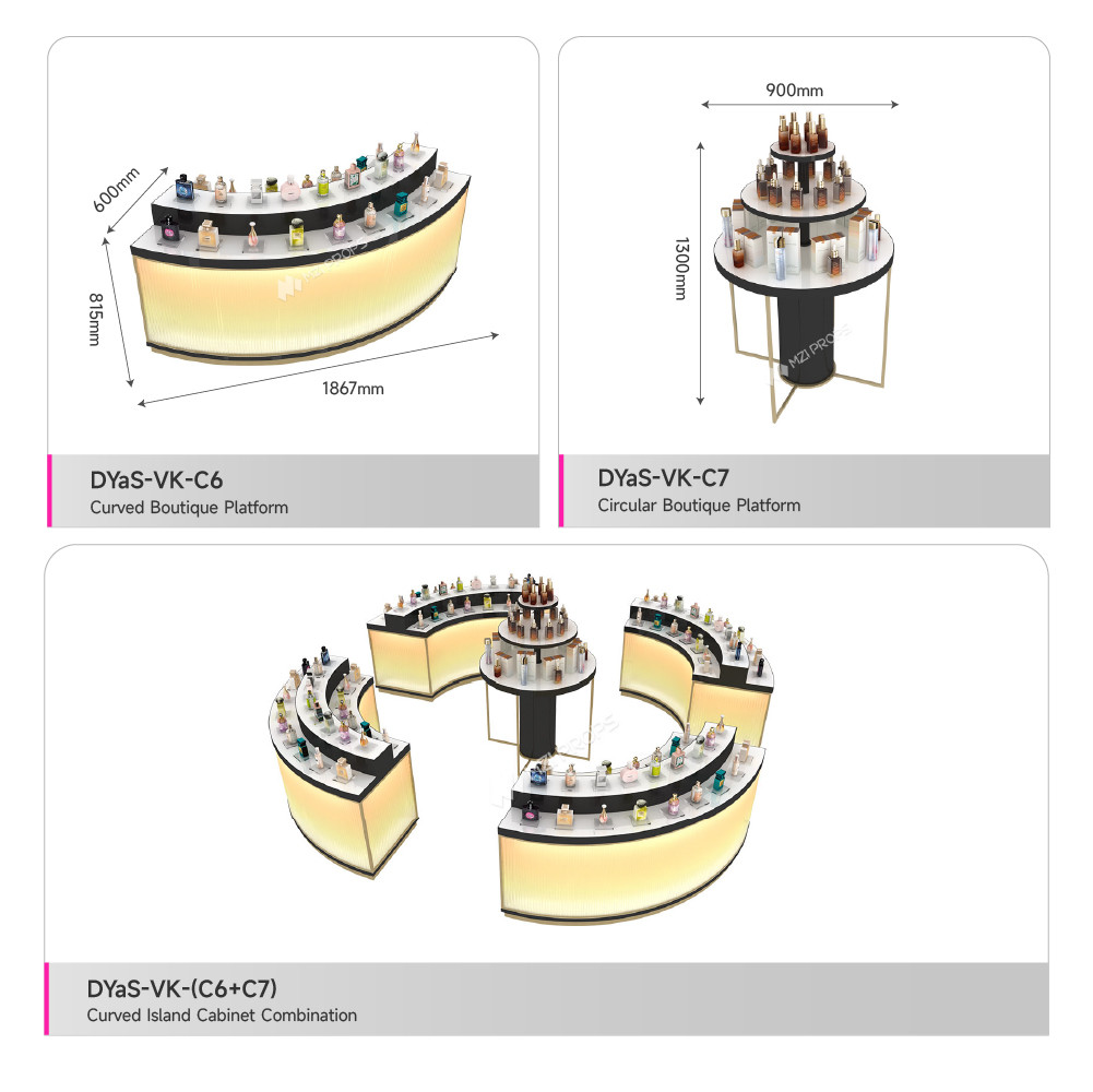 Retail Display Rack Minimalist Multifunctional Cosmetic Display Cabinet for Beauty Shop Interior Design