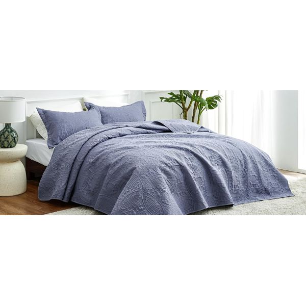 3 Piece King Size Bedspreads Soft Summer Quilt Microfiber 100% Polyester